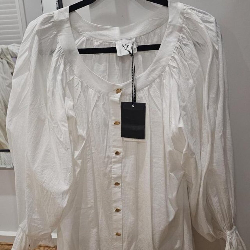 Aje Men's White and Cream Shirts